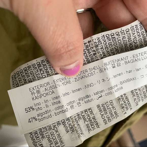 Zara OVERSIZED BUTTONED TRENCH COAT in Oil color size M - Picture 14 of 14